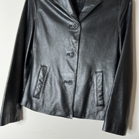 California Beyond Sport 💯 Leather Black Jacket Coat women size Medium - Picture 3 of 6